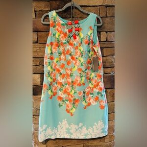 NWT Donna Ricco Vibrant Floral Sleeveless Dress! SZ 12
